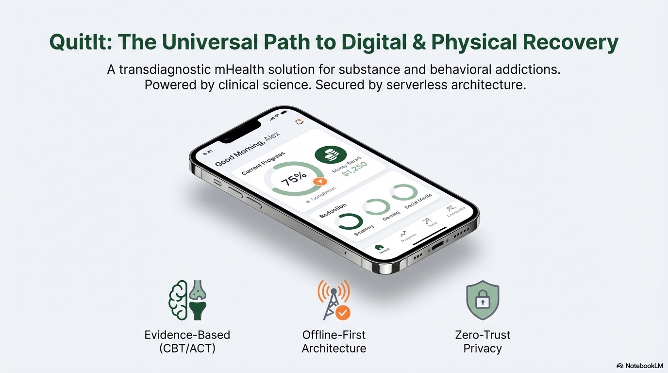 QuitIt app preview on a smartphone