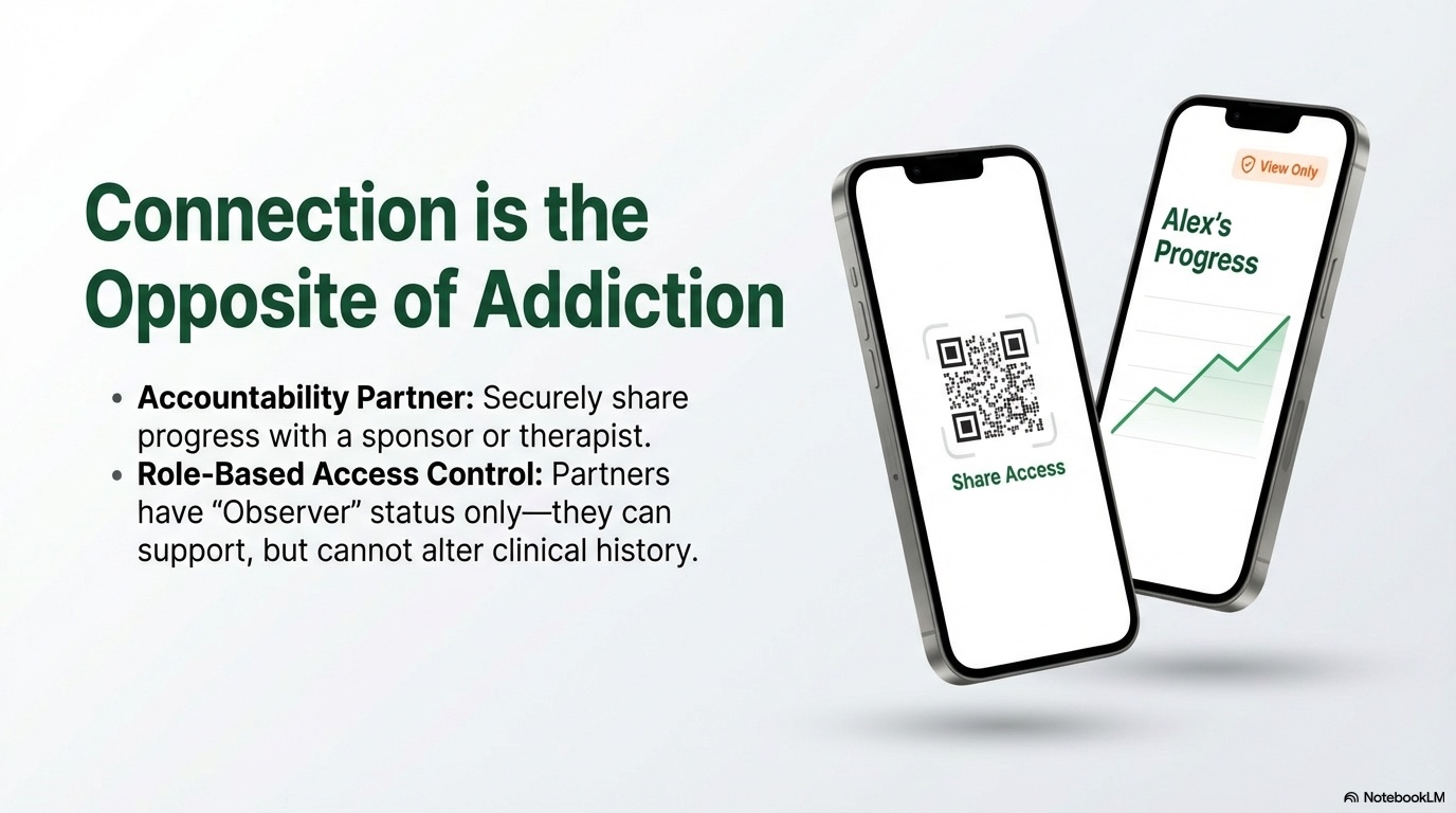 Sharing progress with a trusted supporter