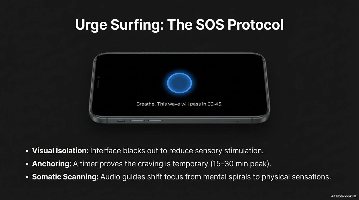 SOS mode with guided breathing exercise